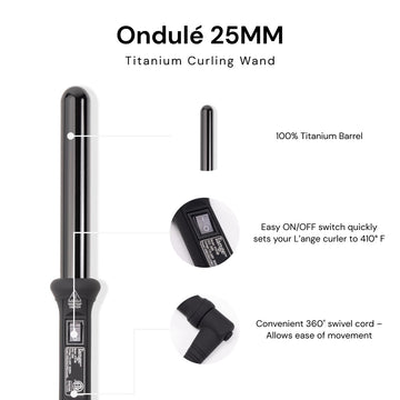 Rizador L'ANGE HAIR con barril de 32 mm para ondas suaves.