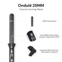 Rizador L'ANGE HAIR con barril de 32 mm para ondas suaves.