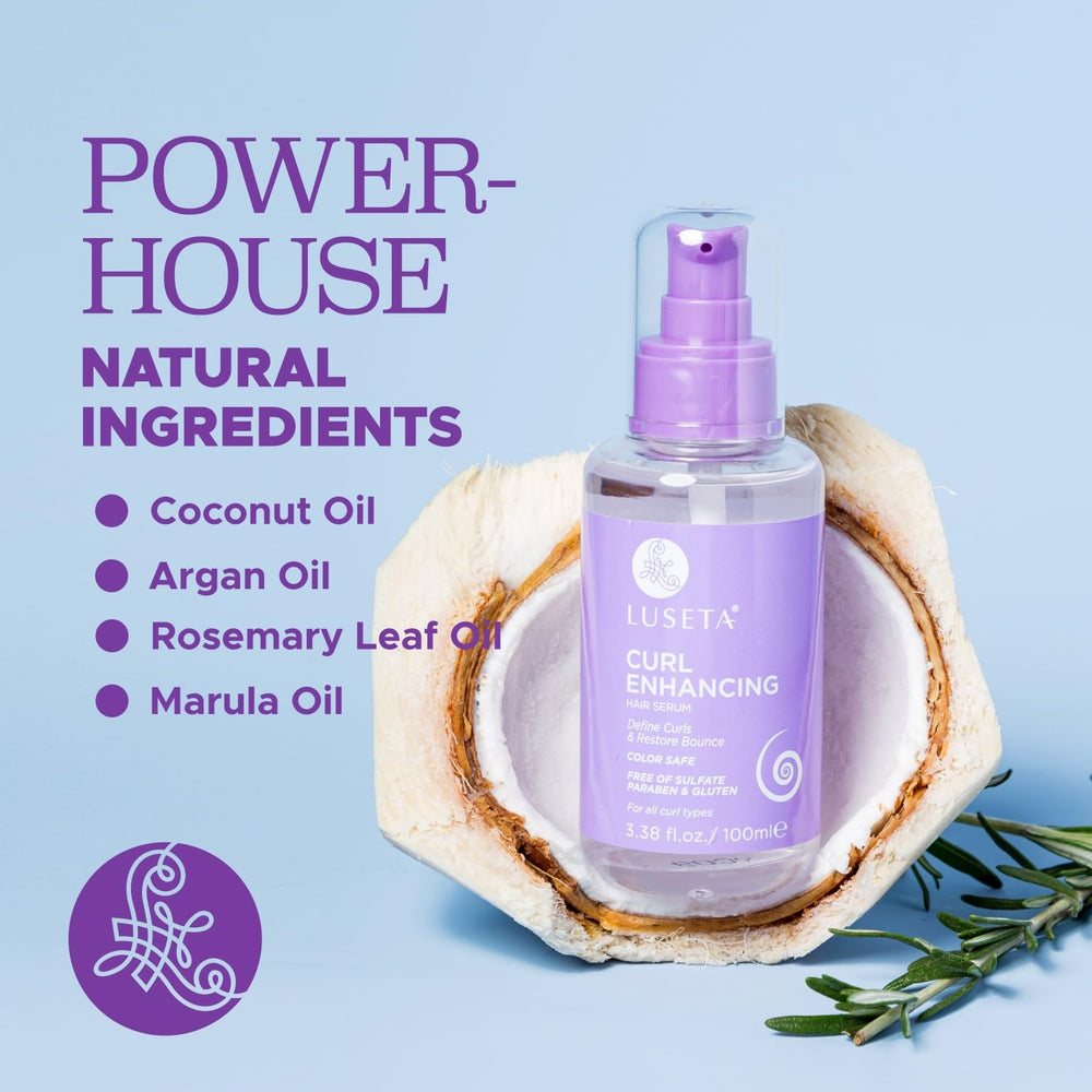 L LUSETA Aceite para definir rizos, aplicación suave, control del frizz.