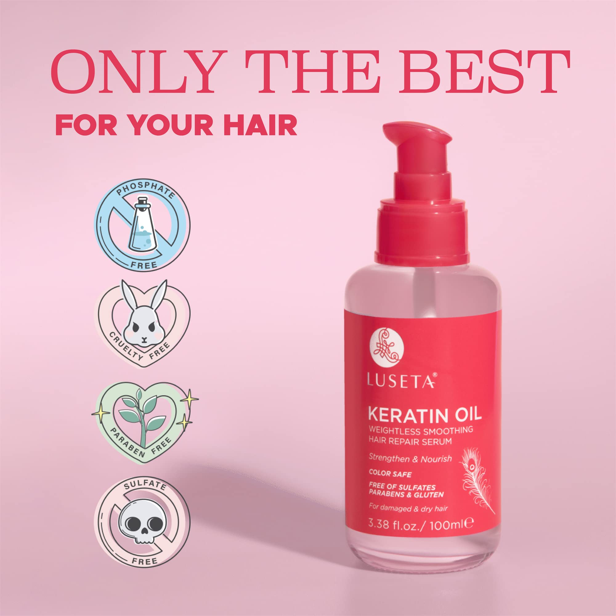 L LUSETA Cabello teñido con brillo y suavidad visible