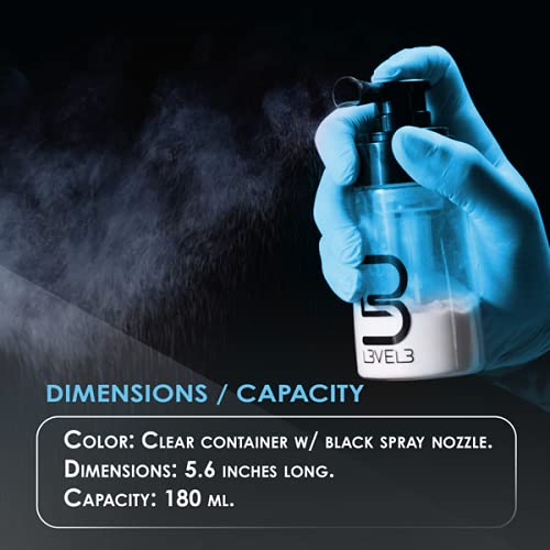 L3 capacidad 180 ml, botella polvo para uso prolongado sin recargas