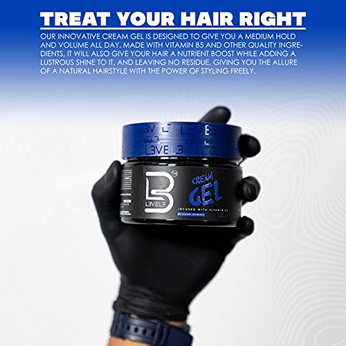 L3 crema gel nivel 3 muestra brillo duradero para un look pulido.