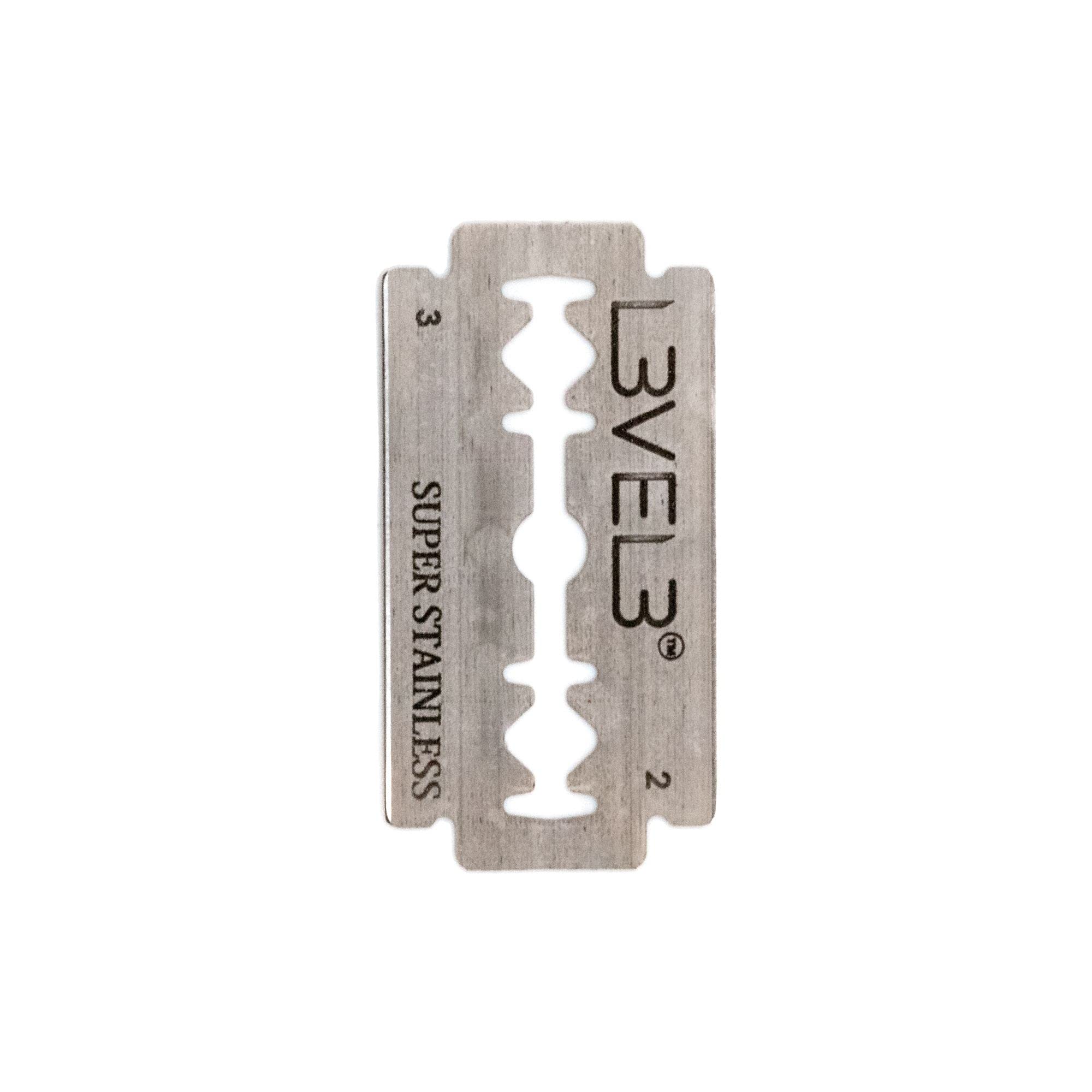 Cuchillas L3 plateadas con recubrimiento PTFE para durabilidad y deslizamiento suave.