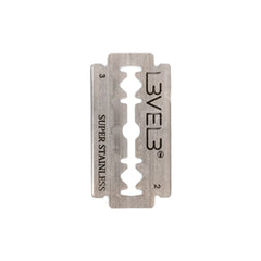 Cuchillas L3 plateadas con recubrimiento PTFE para durabilidad y deslizamiento suave.