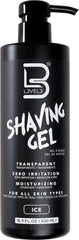 L3 Gel de afeitado transparente muestra visibilidad para un afeitado preciso.