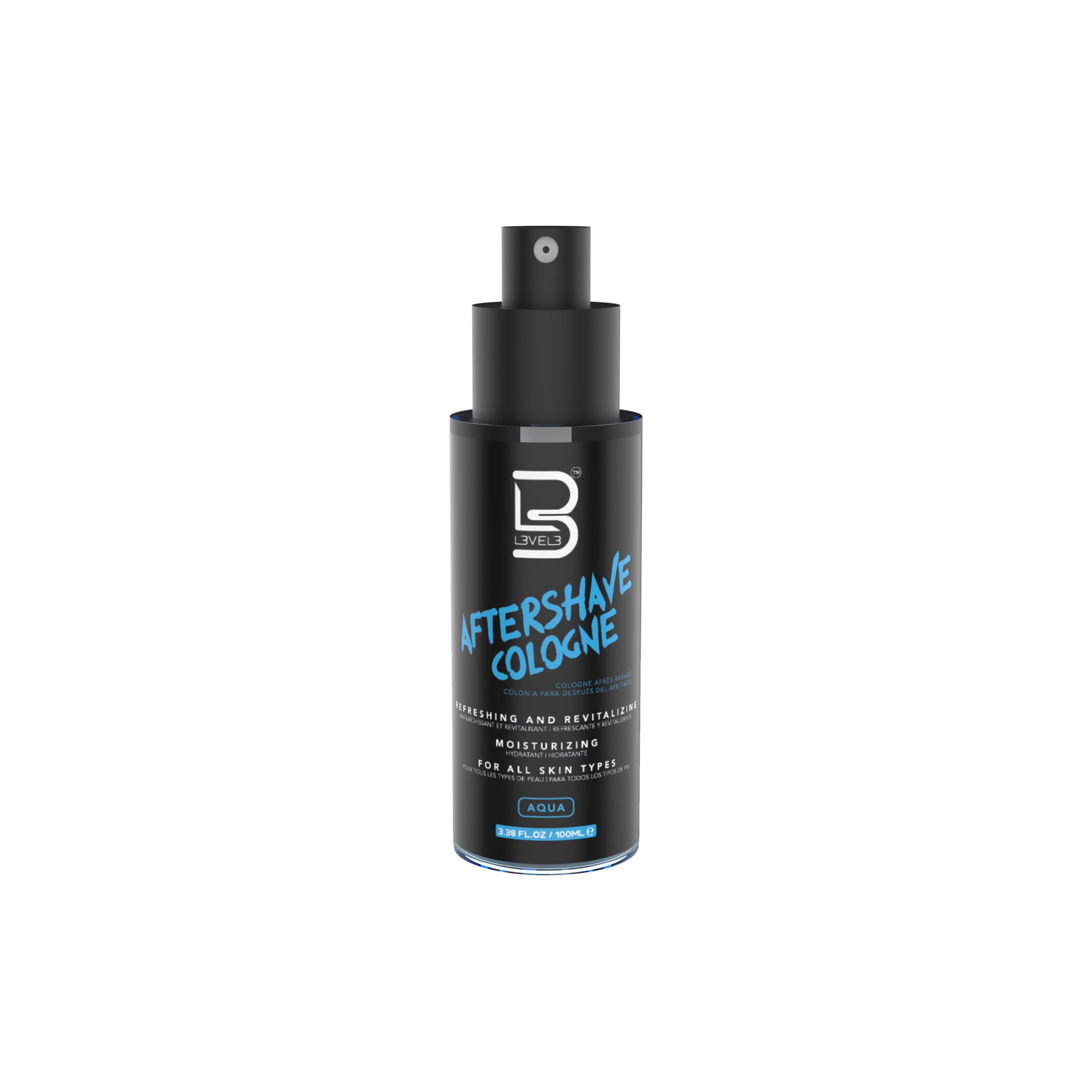 L3 Level 3 After Shave Spray botella elegante para hidratación suave tras el afeitado