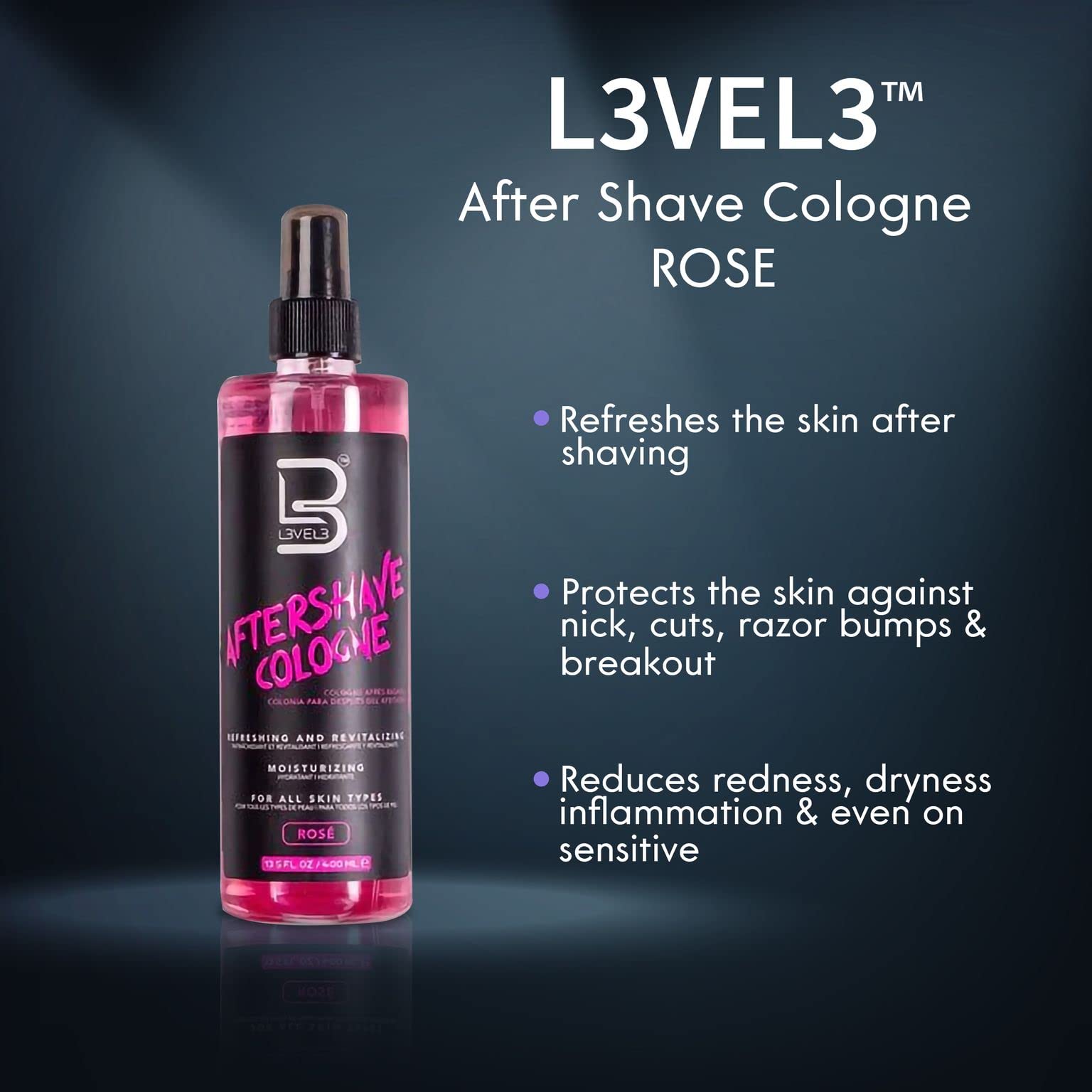 L3 Level 3 After Shave Spray aplicación suave para la piel.
