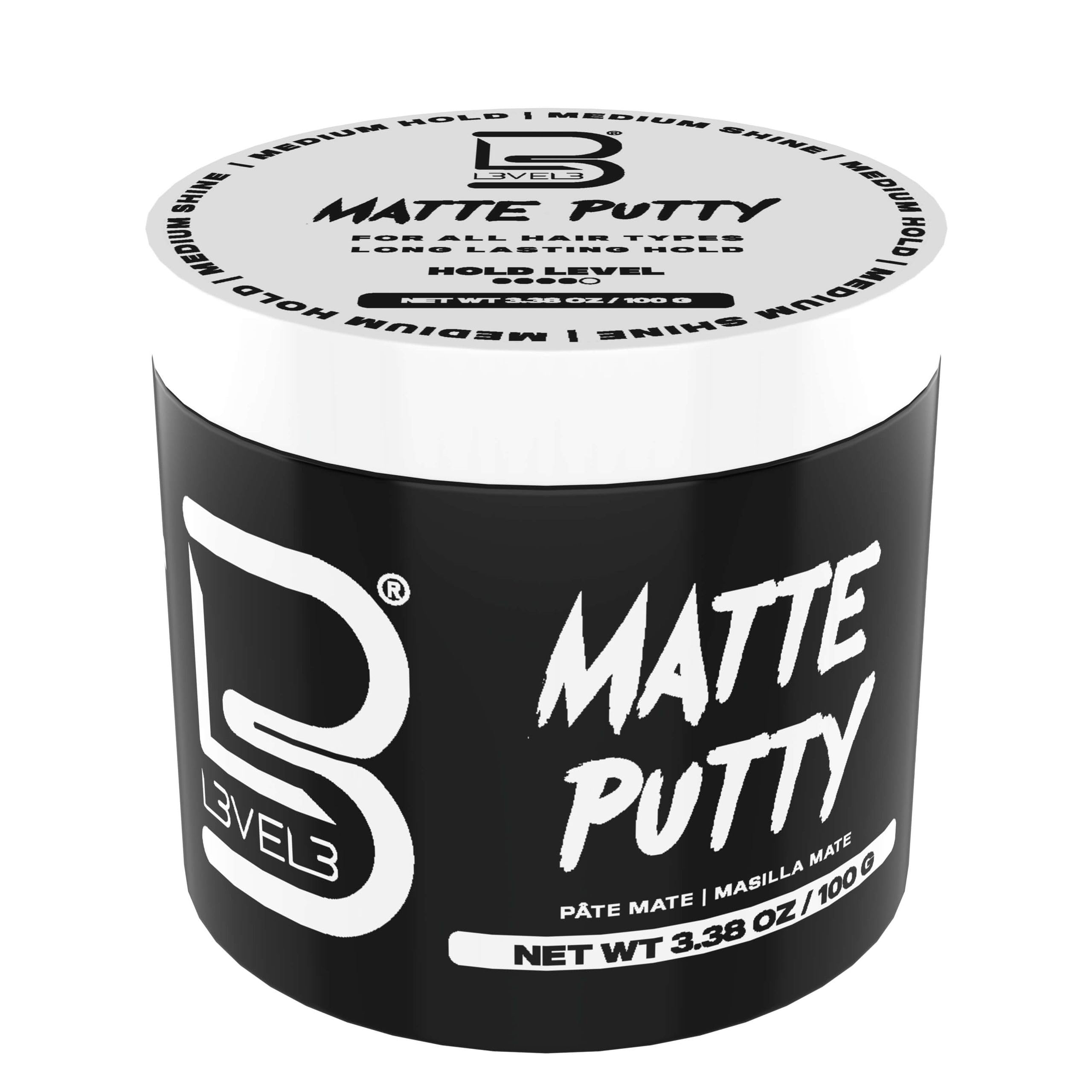 L3: pasta texturizante mate Nivel 3, aplicación suave para definir textura.