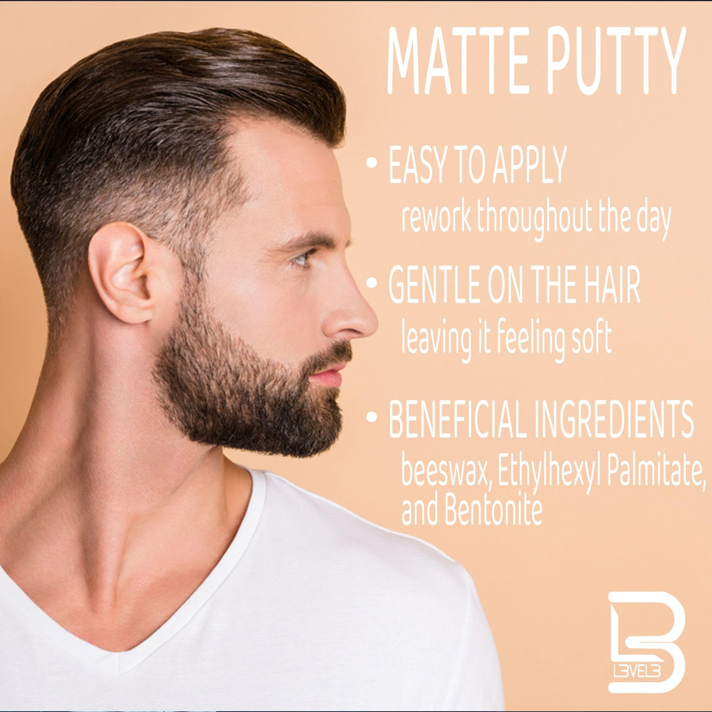 L3: pasta texturizante mate Nivel 3, diseñada para mujeres y hombres.
