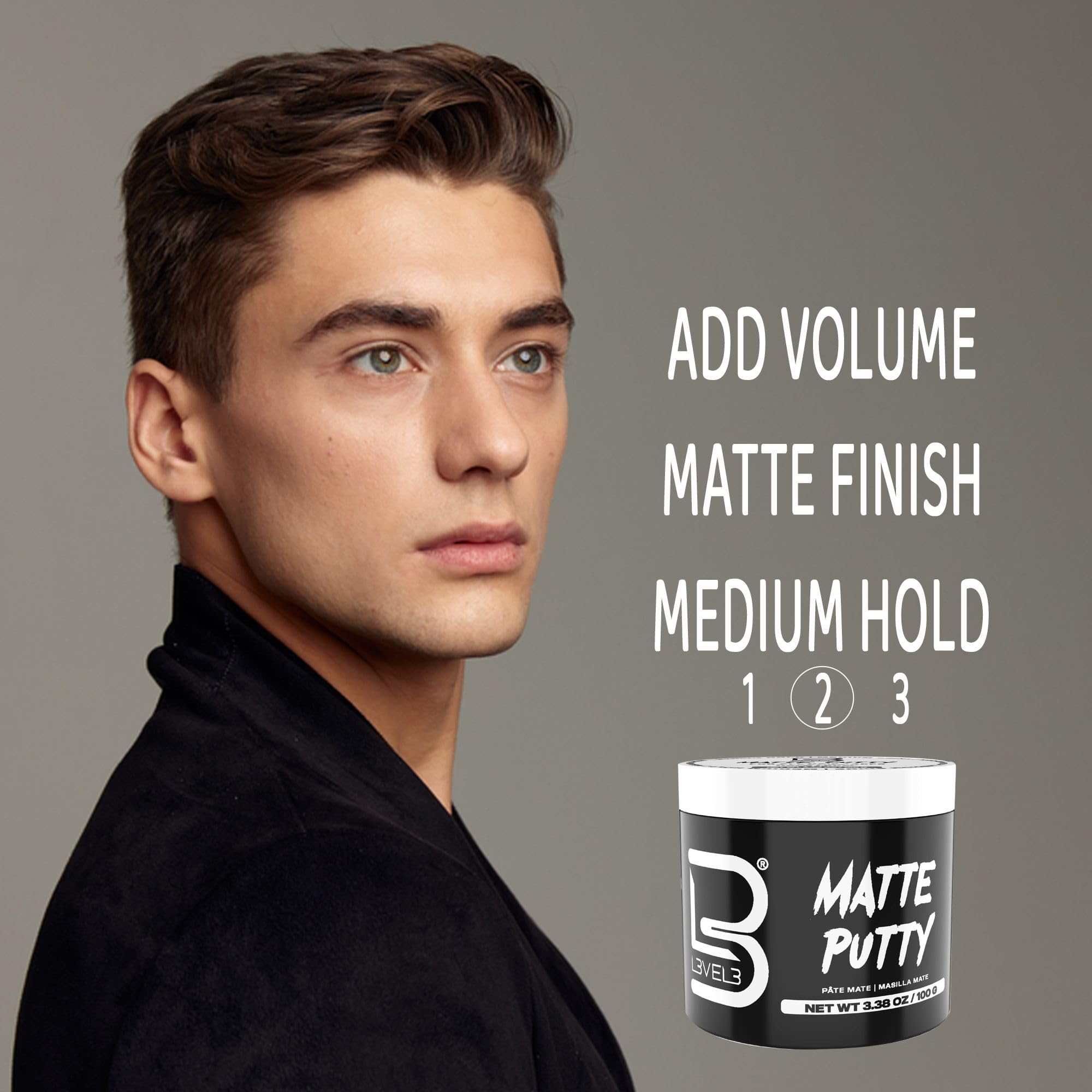 L3: pasta texturizante mate Nivel 3 ideal para cabello fino o denso.