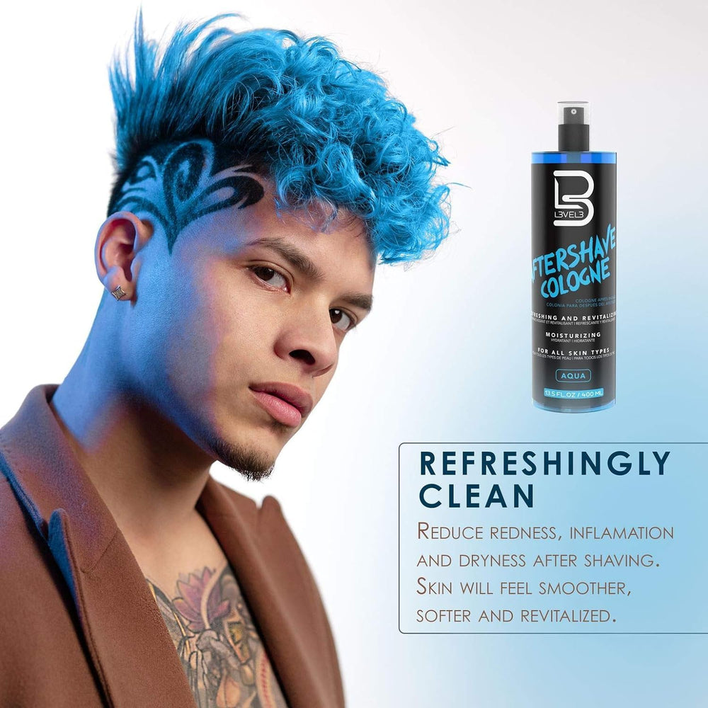 L3 Nivel 3 aerosol para post-afeitado, aplicación rápida.