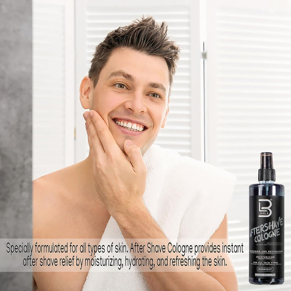 L3 Nivel 3 After Shave: empaque elegante ideal para regalo y uso diario.