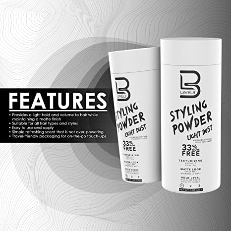 L3 Nivel 3 polvo para peinado, textura en cabello para looks diarios