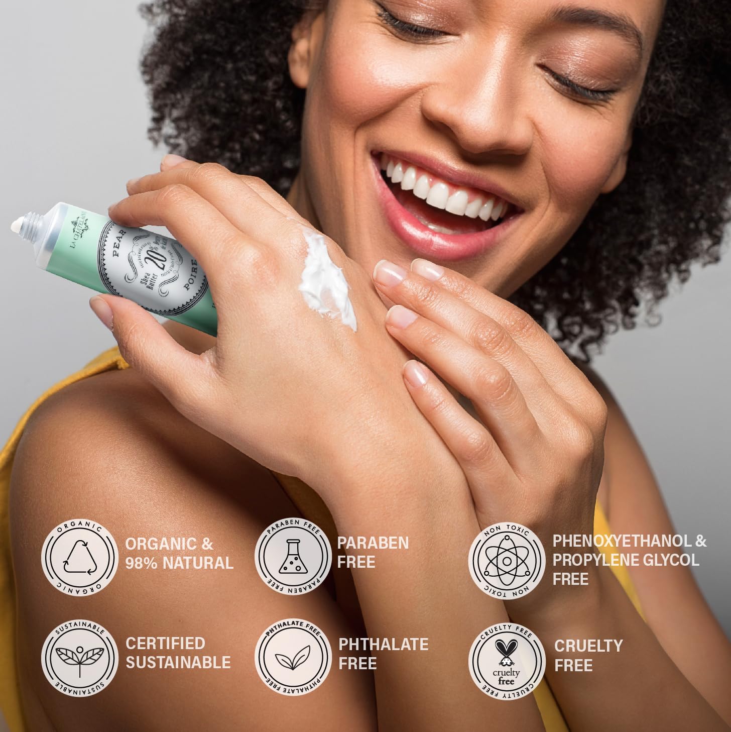 La Chatelaine crema-manos-sin-parabenos: fórmula suave con ingredientes botánicos.