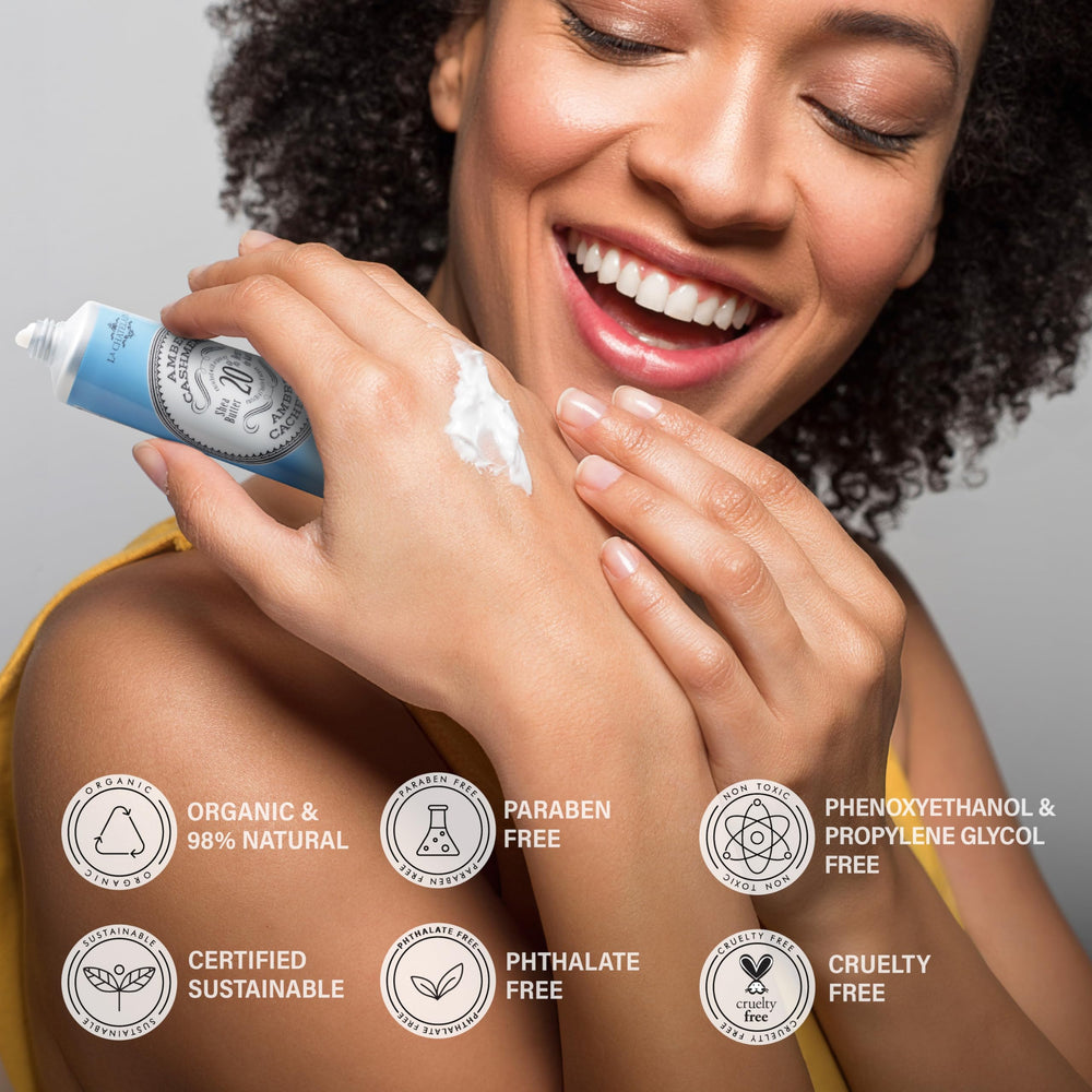 Manteca de karité orgánica 20% de La Chatelaine para manos, nutrición profunda