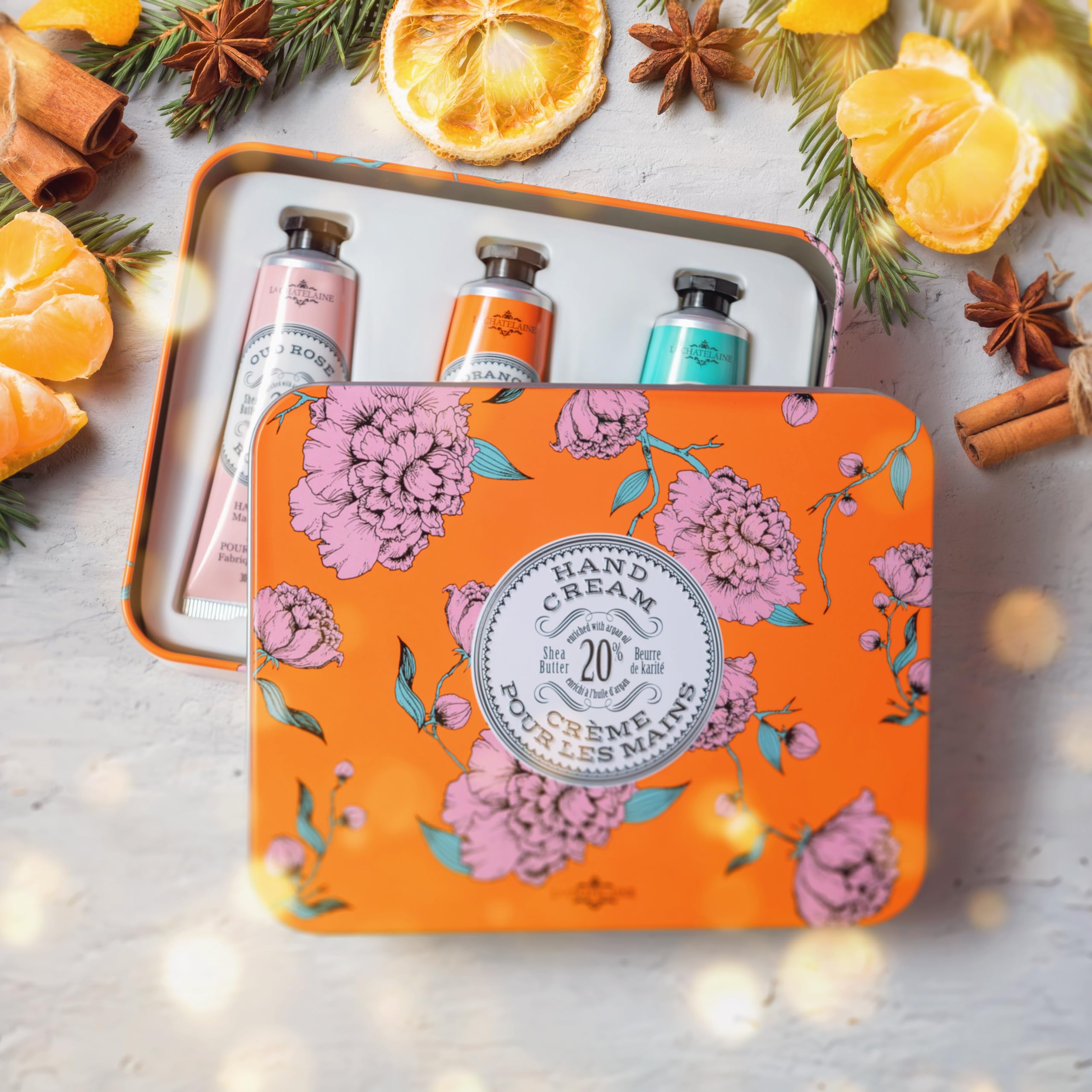 Rituel parfumé avec le trio de crèmes mains La Chatelaine.