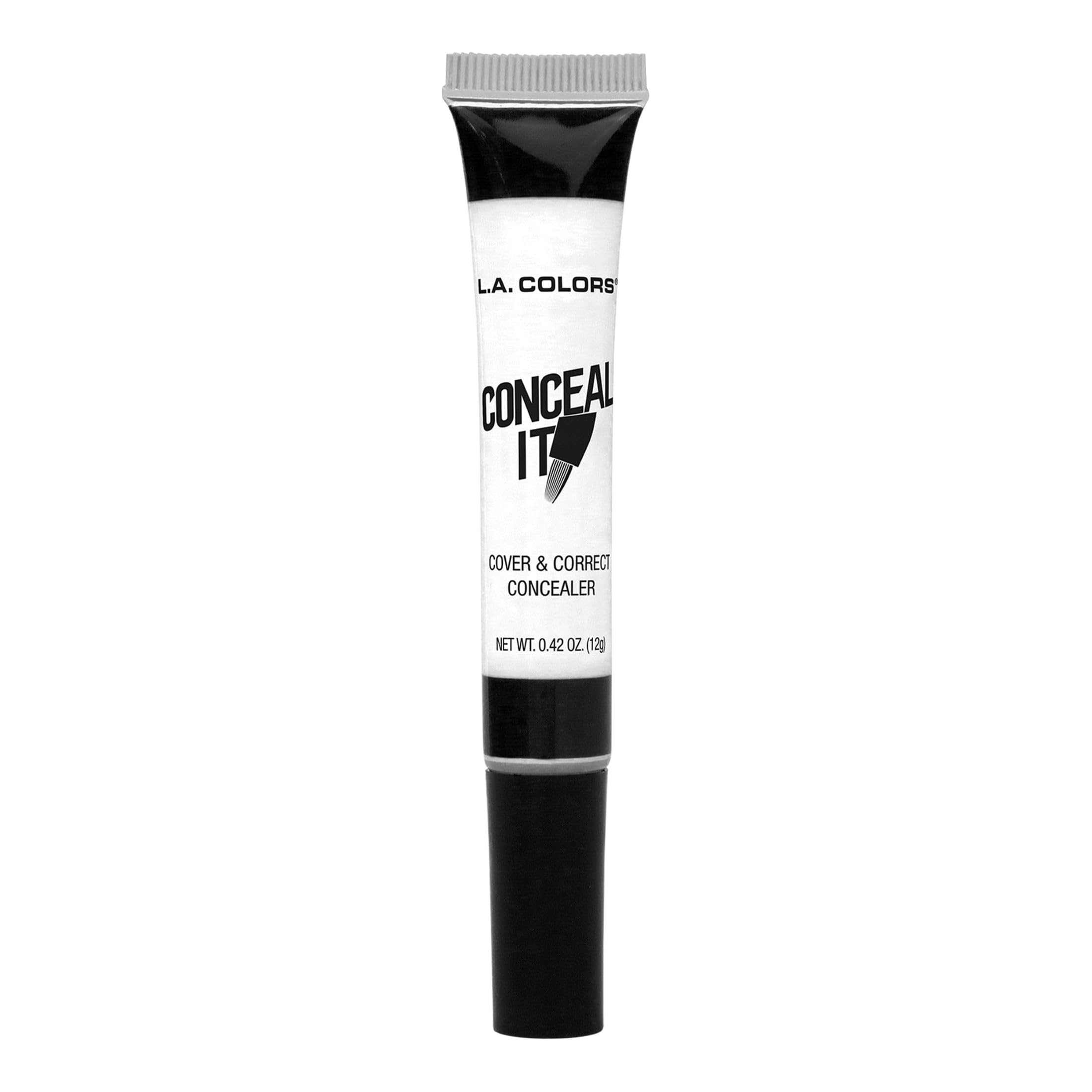 L.A. COLORS Conceal It Concealer con aplicador-pincel para cobertura precisa y rápida.