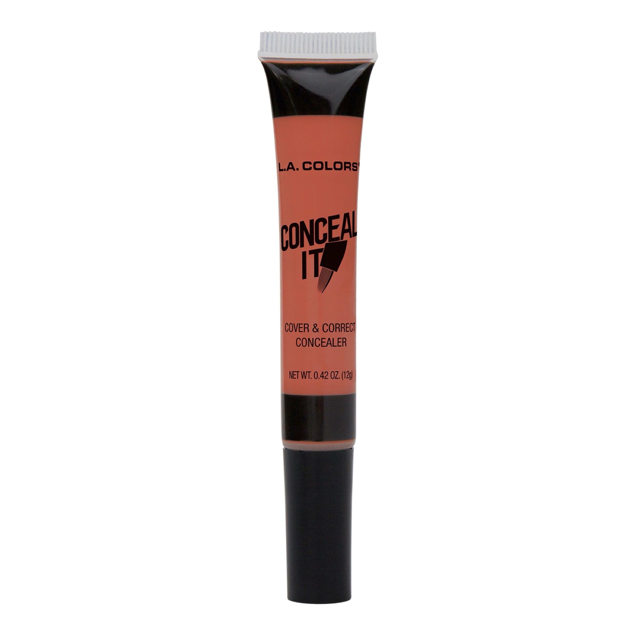L.A. COLORS Conceal It Concealer naranja CC561, aplicador para aplicación precisa.