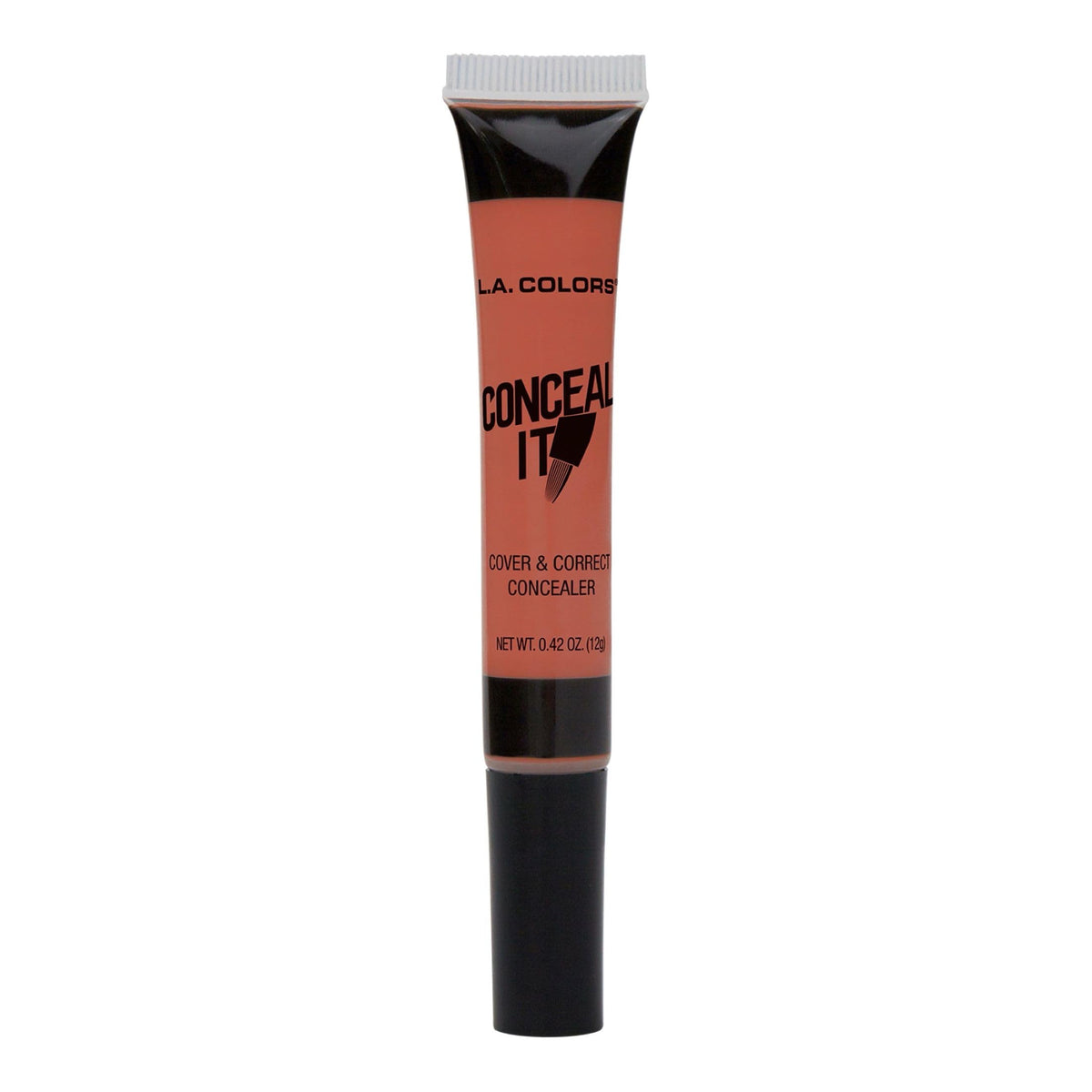 L.A. COLORS Conceal It Concealer naranja CC561, aplicador para aplicación precisa.