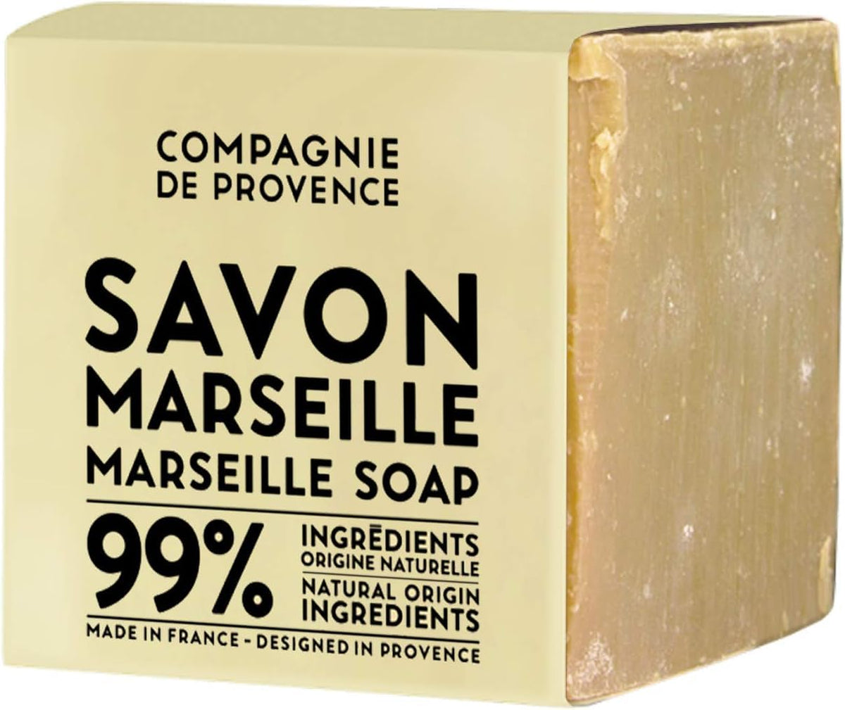 La Compagnie de Provence Jabon Marsella cubo frente, ideal para uso diario