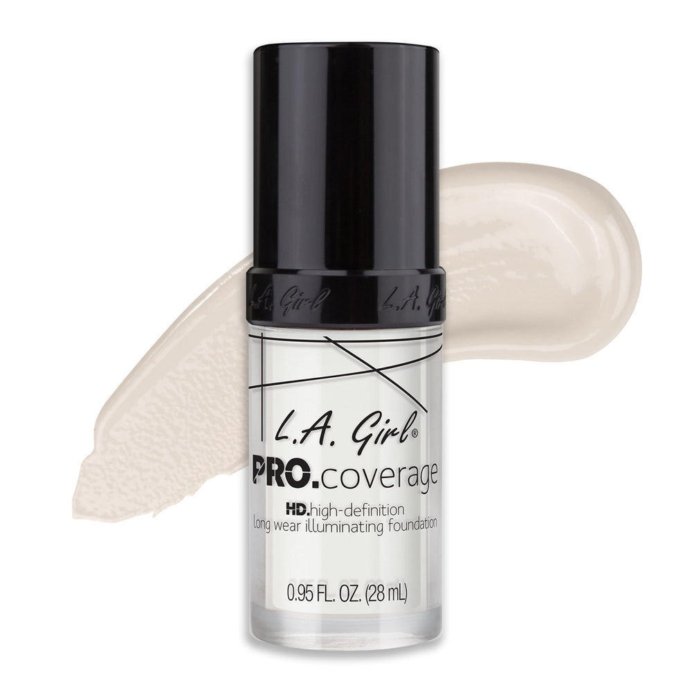 L.A. Girl Pro Coverage Foundation, vertido en botella, hidrata y cuida la apariencia de la piel.