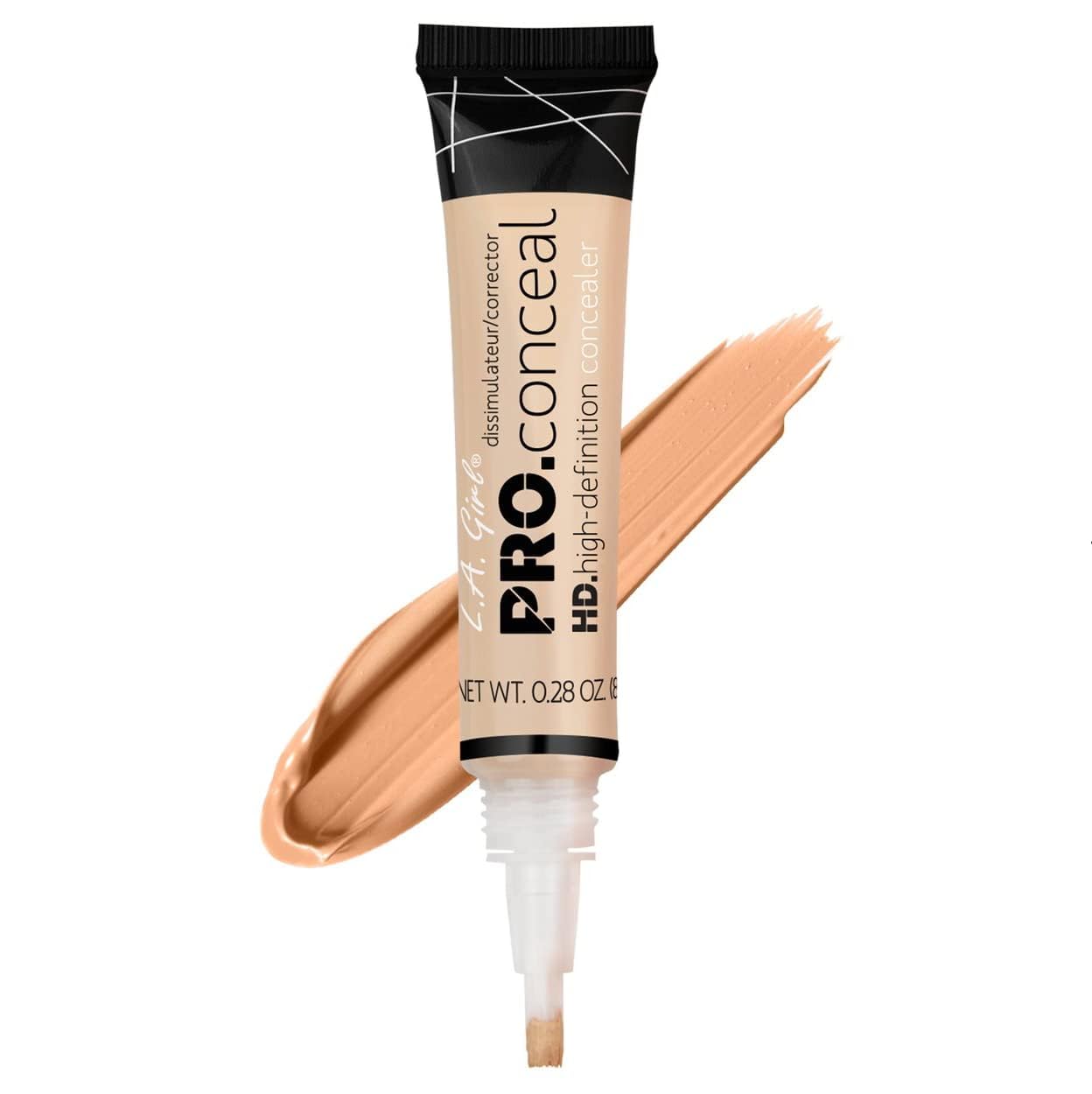 L.A. Girl Pro Conceal HD Corrector 994 Durazno acabado natural en piel.
