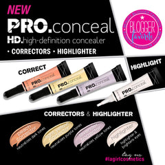 L.A. Girl Pro Conceal HD corrector amarillo para ojeras, neutraliza sombras y aporta aspecto más fresco.
