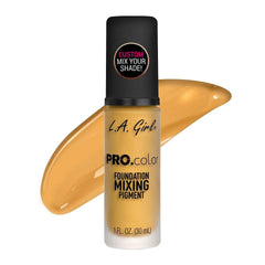 L.A. Girl PRO.color en botella de pigmento amarillo ajusta la base a tono exacto