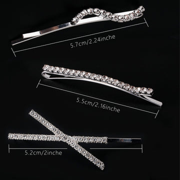 La Jolie Jasmin horquillas cristal forma S para detalle