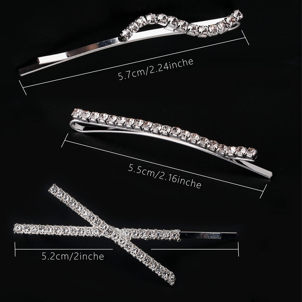 La Jolie Jasmin horquillas cristal forma S para detalle