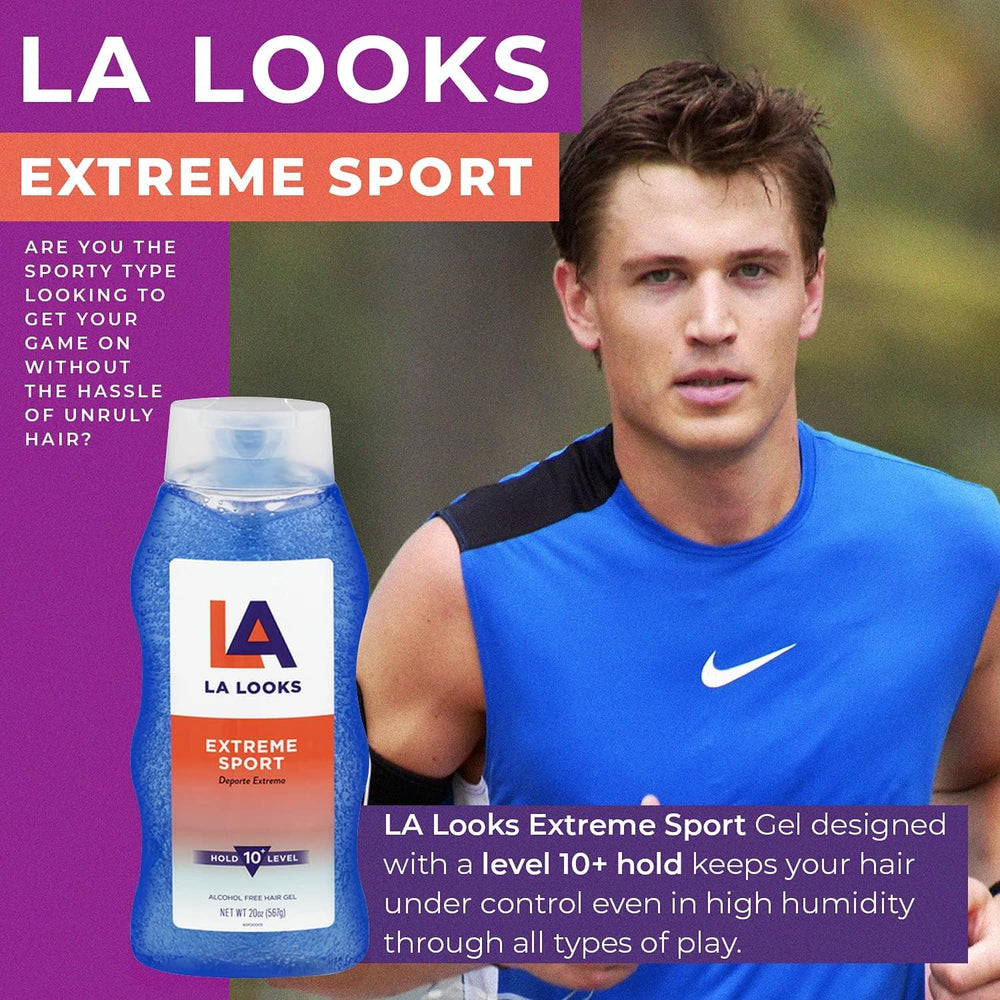 La Looks Extreme Sport Gel, aplicación en pelo durante entrenamiento, mantiene el peinado.