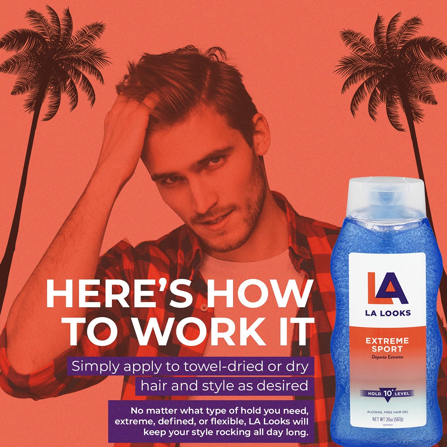 La Looks Extreme Sport Gel, empaque de 20 oz, ideal para entrenamientos.