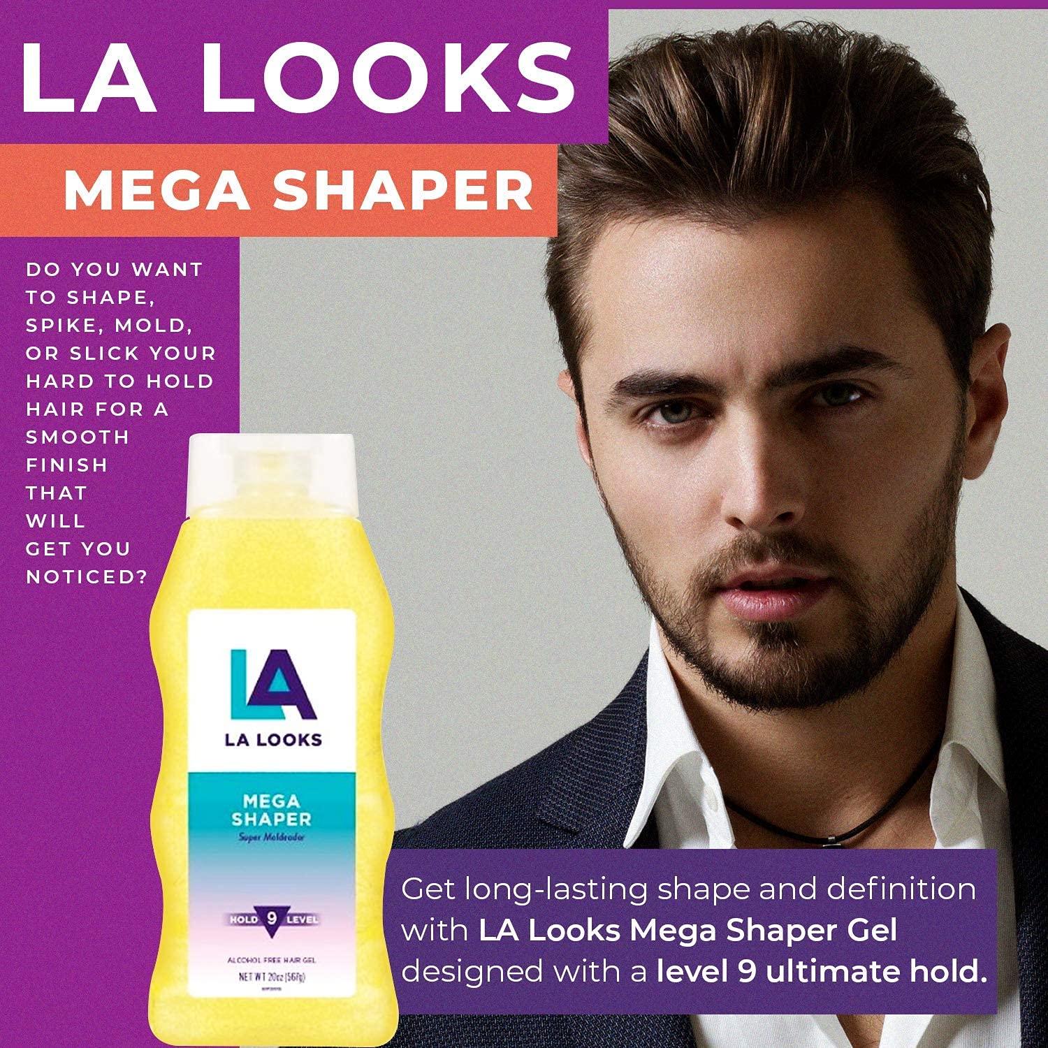 LA Looks Mega Shaper textura gel para fijación suave y duradera