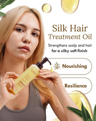 LABIOTTE Aceite de Seda - aplicación suave en cabello dañado para suavidad.