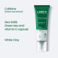 LABO-H arcilla blanca capilar, captura el exceso de sebo para limpieza profunda.