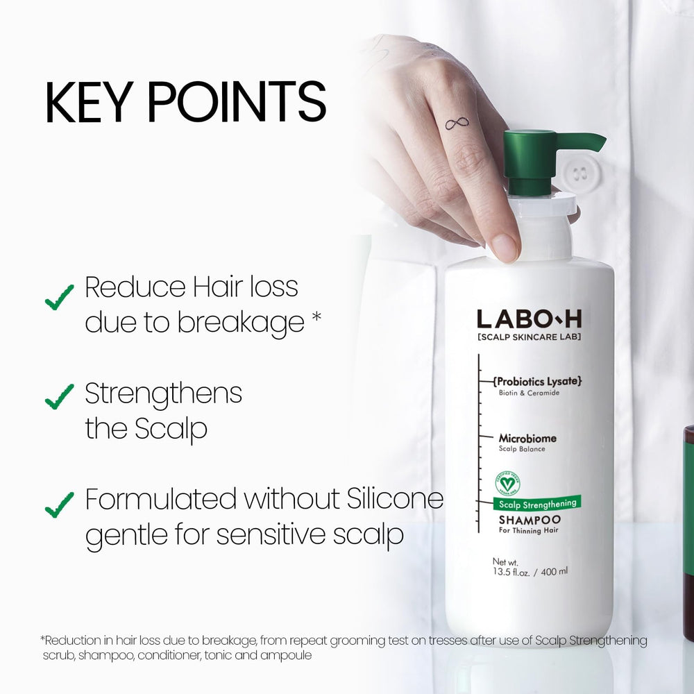 LABO-H Champú: aroma de aceite de romero para sensación fresca.
