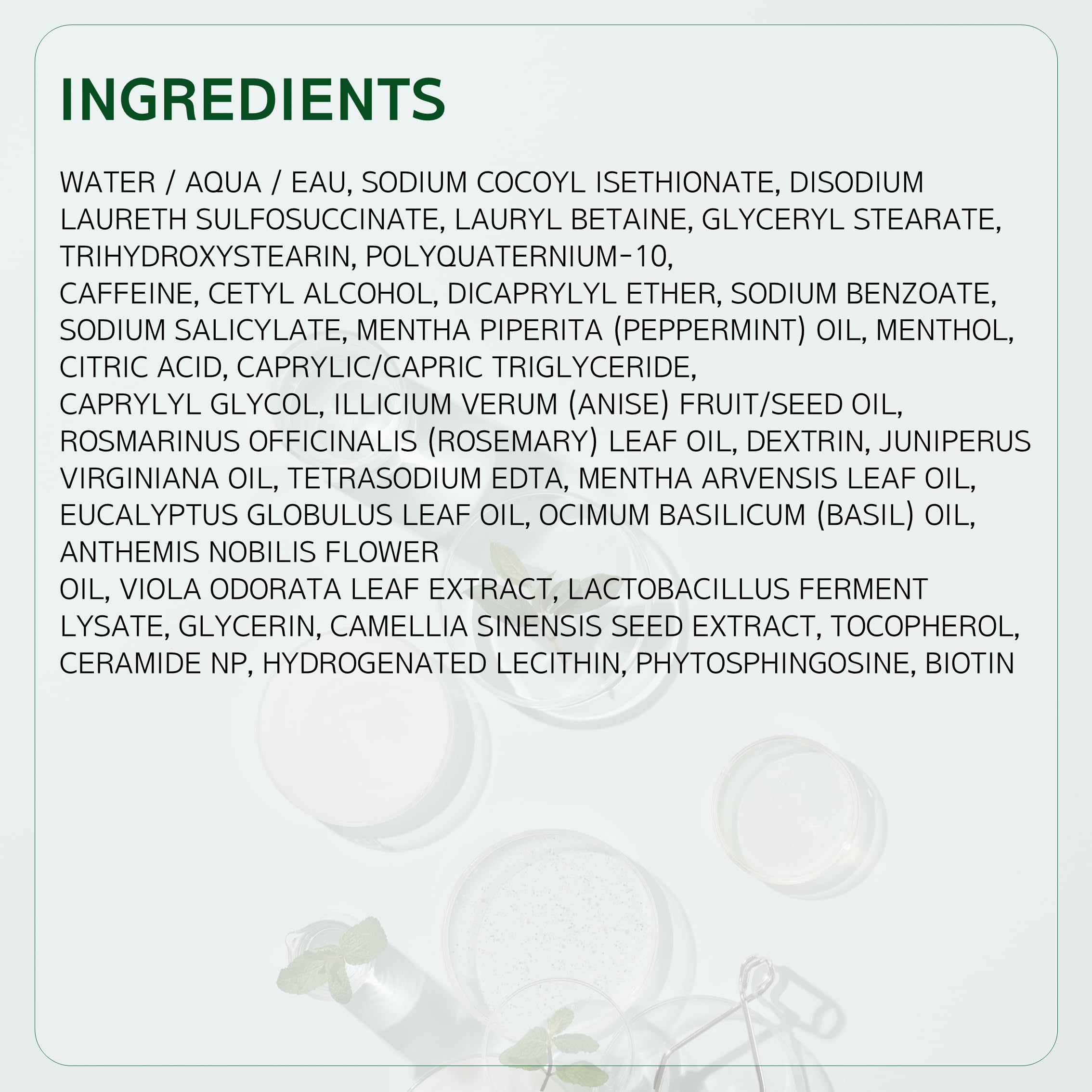 LABO-H Champú: ingredientes vegetales sin parabenos ni crueldad.