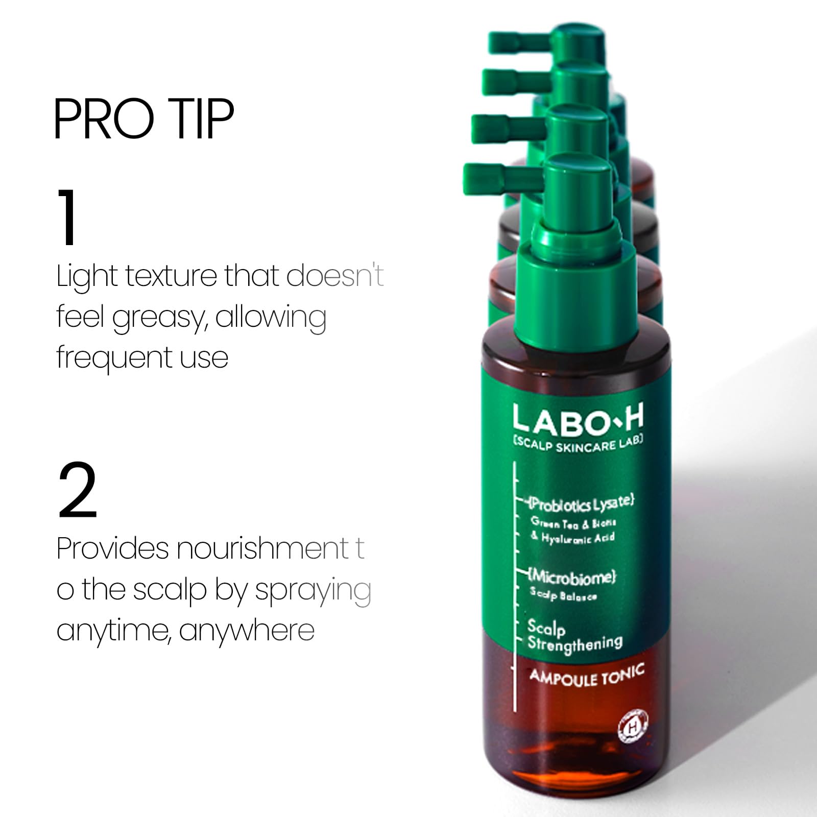 LABO-H fortalecimiento de raíces, cabello más grueso.