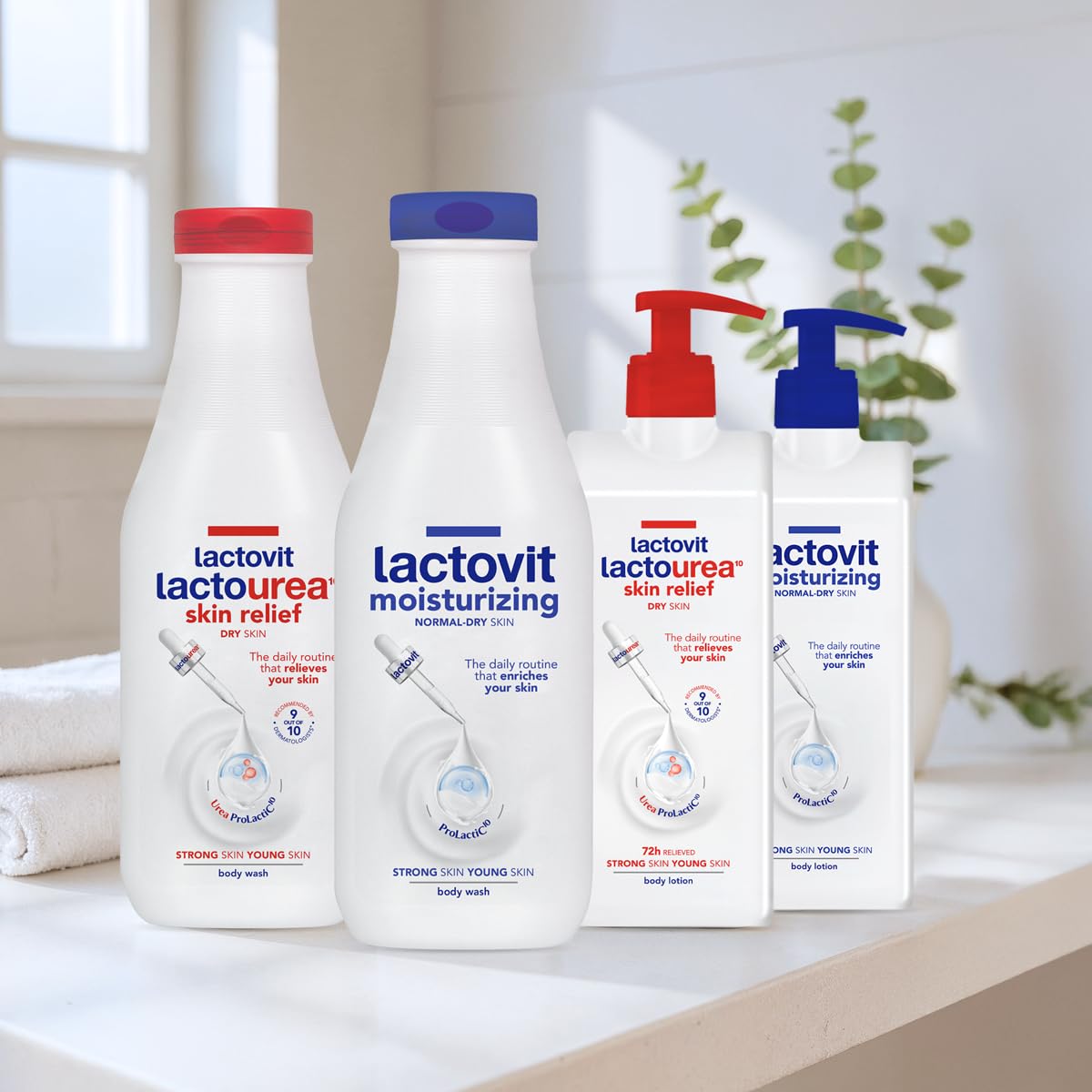 Lactovit Lactourea con ácido láctico para piel nutrida.