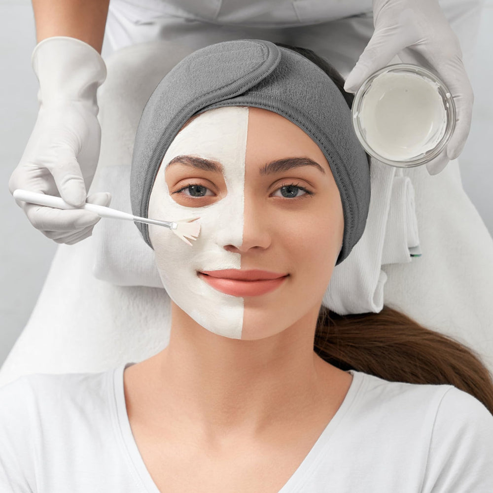 Protege la línea del cabello con la diadema LADES durante tratamientos faciales