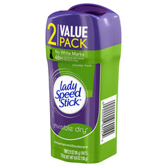 Sin residuo blanco con Lady Speed Stick polvo seco invisible.
