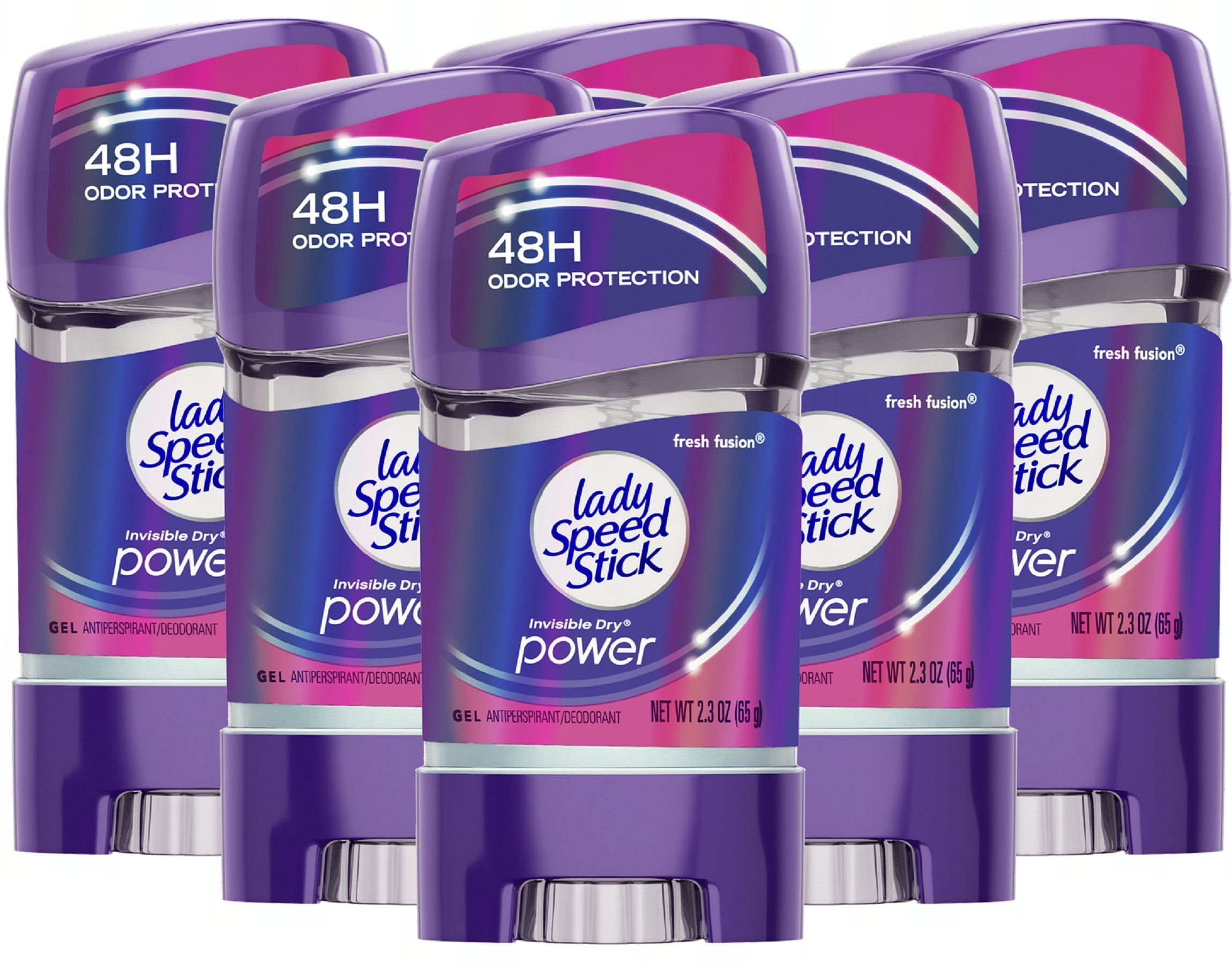 Lady Speed Stick Fusión Fresca, aplicación suave del gel para frescura duradera.