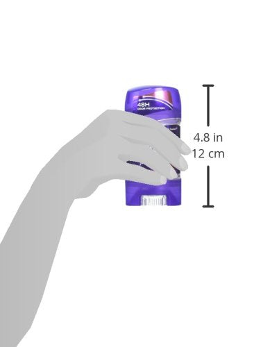 Protección contra olor y humedad durante todo el día con gel de secado rápido.