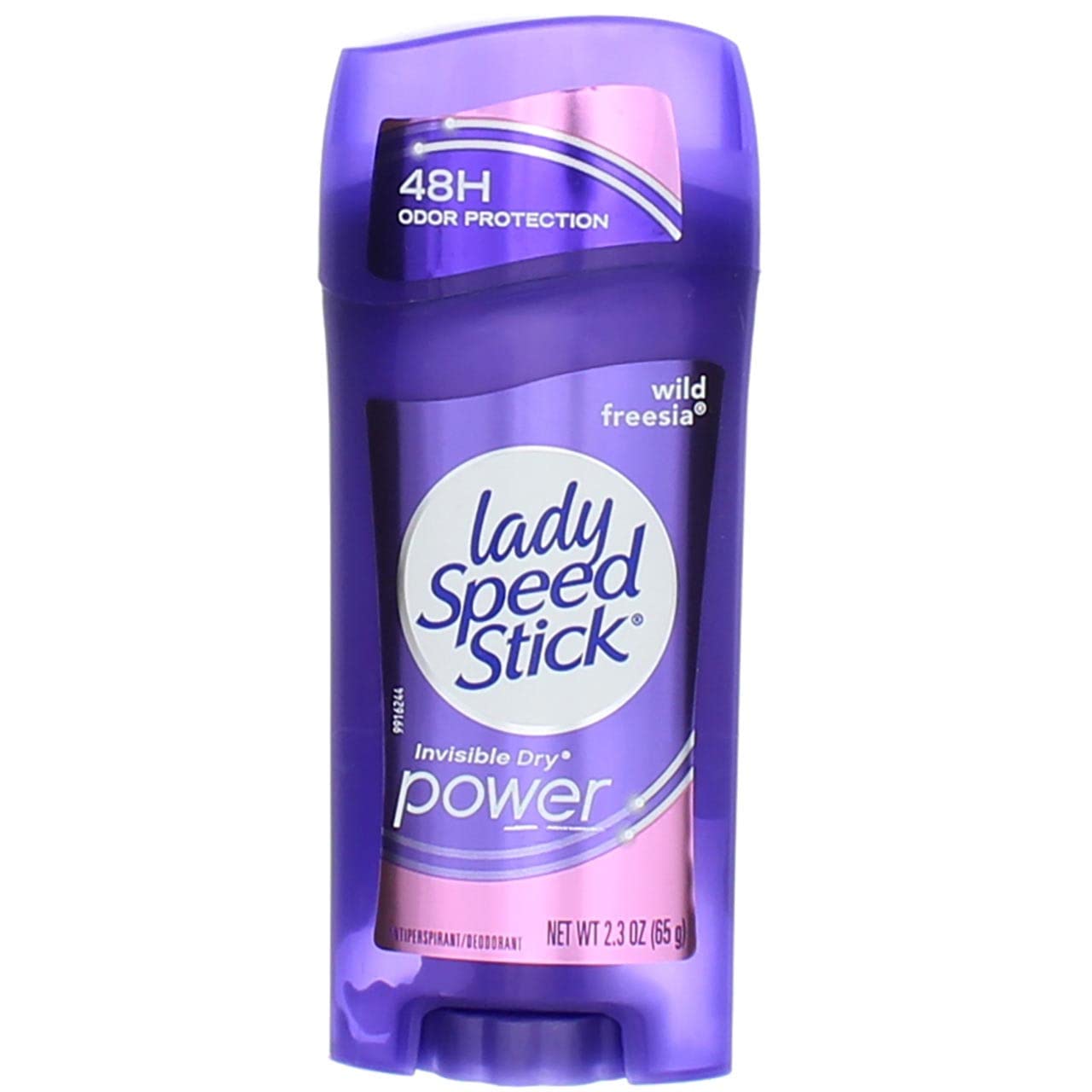 Lady Speed Stick Wild Freesia desodorante frente, protección todo el día sin manchas.