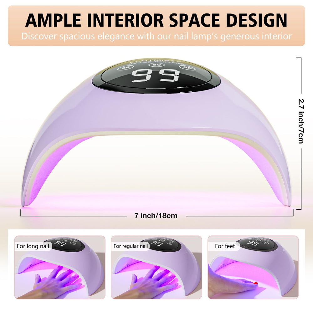 LadyMisty lámpara UV-LED 72W con sensor automático detecta las manos.