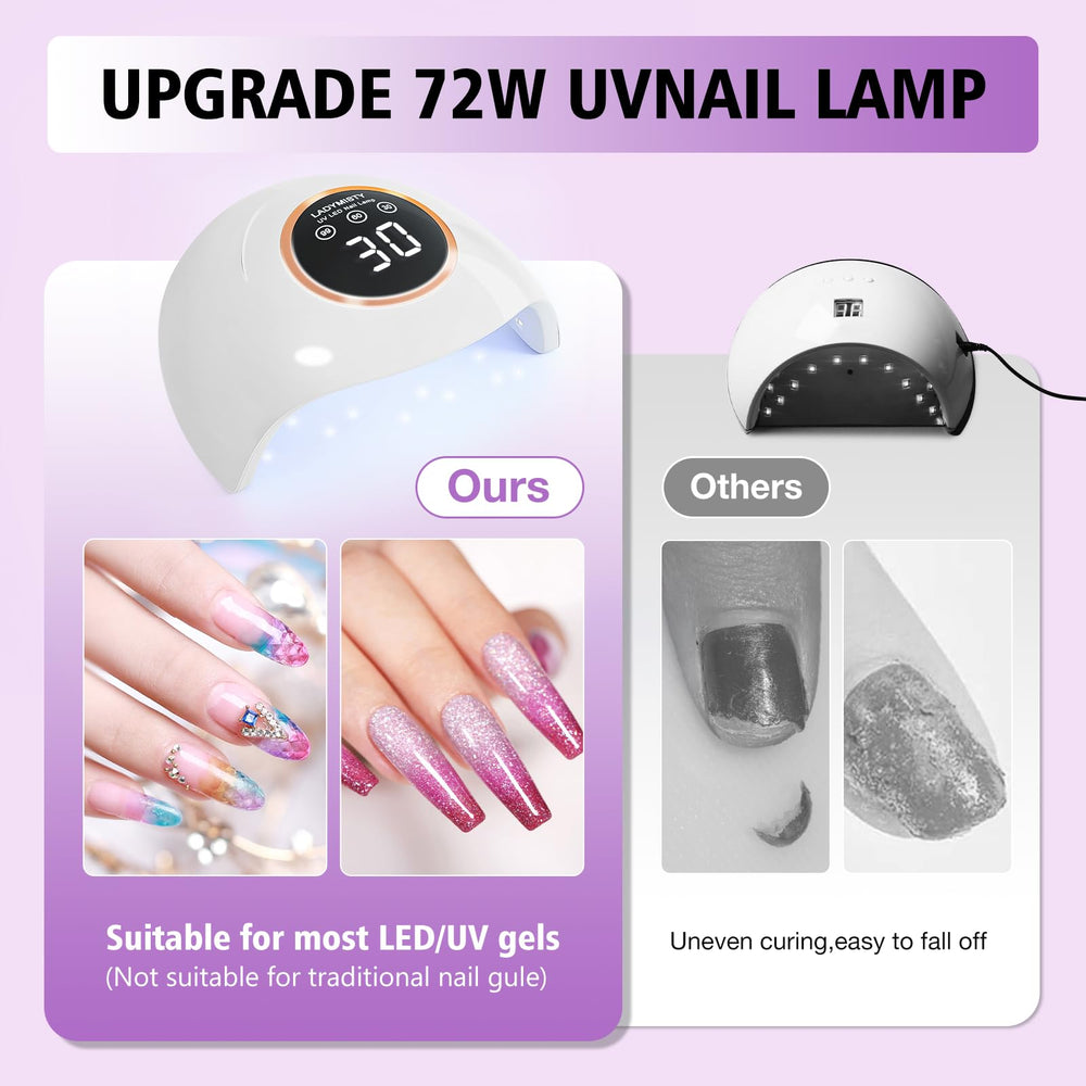 LadyMisty lámpara UV-LED 72W con sensor automático para uñas.