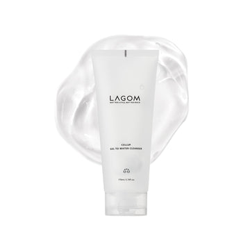 LAGOM Cellup, botella transparente, muestra limpieza suave para la rutina matutina