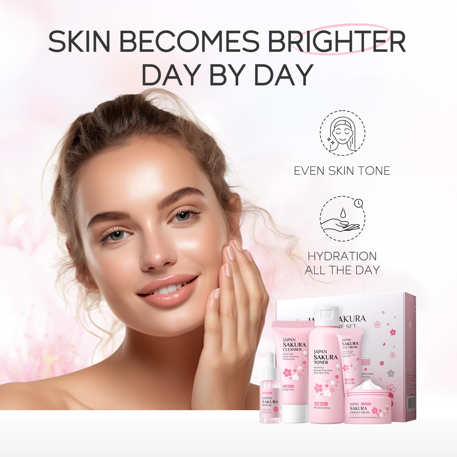 LAIKOU Sakura contorno de ojos: suaviza líneas finas alrededor de los ojos