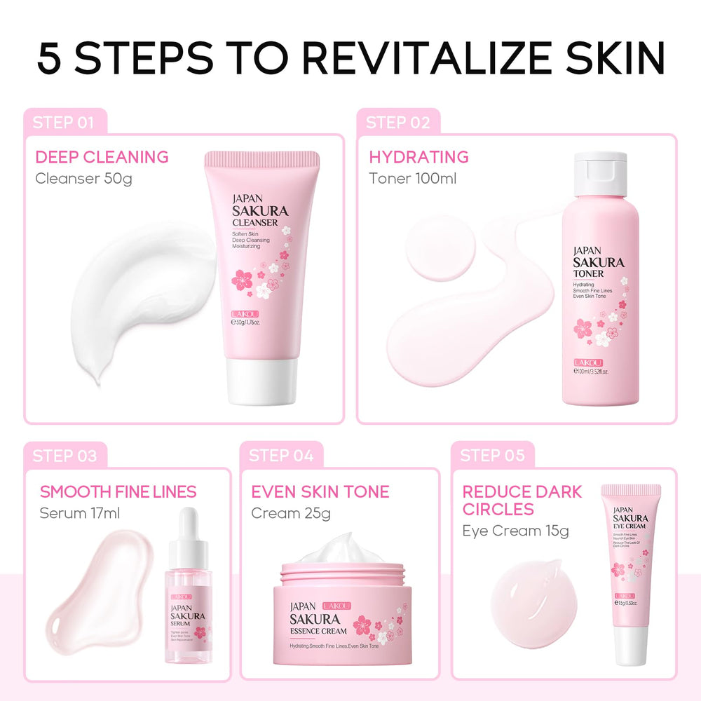 LAIKOU Sakura crema facial: hidratación duradera y acabado radiante