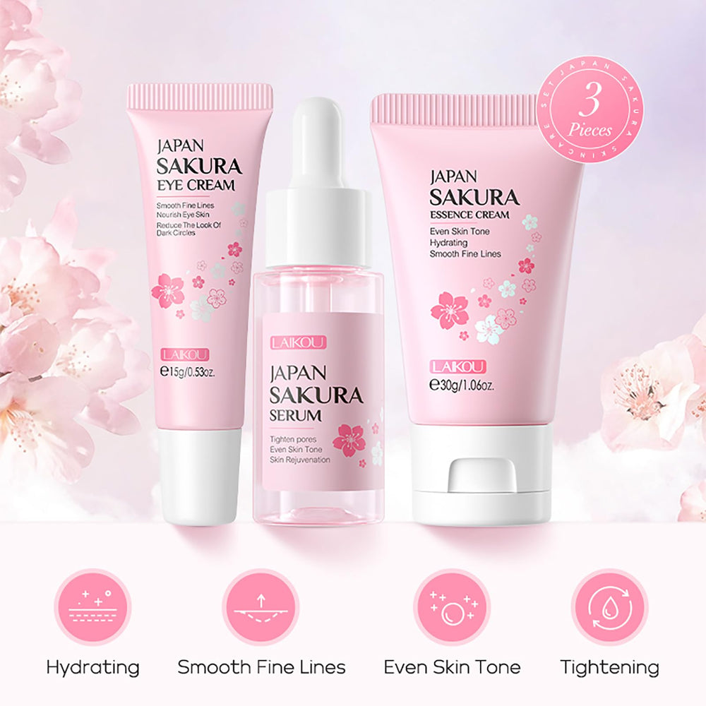 LAIKOU Sakura crema ojos en tubo ayuda a suavizar líneas finas y área ocular.